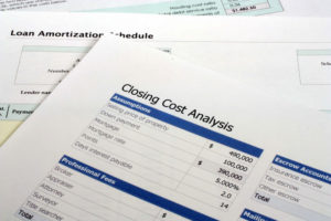 closing cost analysis documents loan amortization schedule